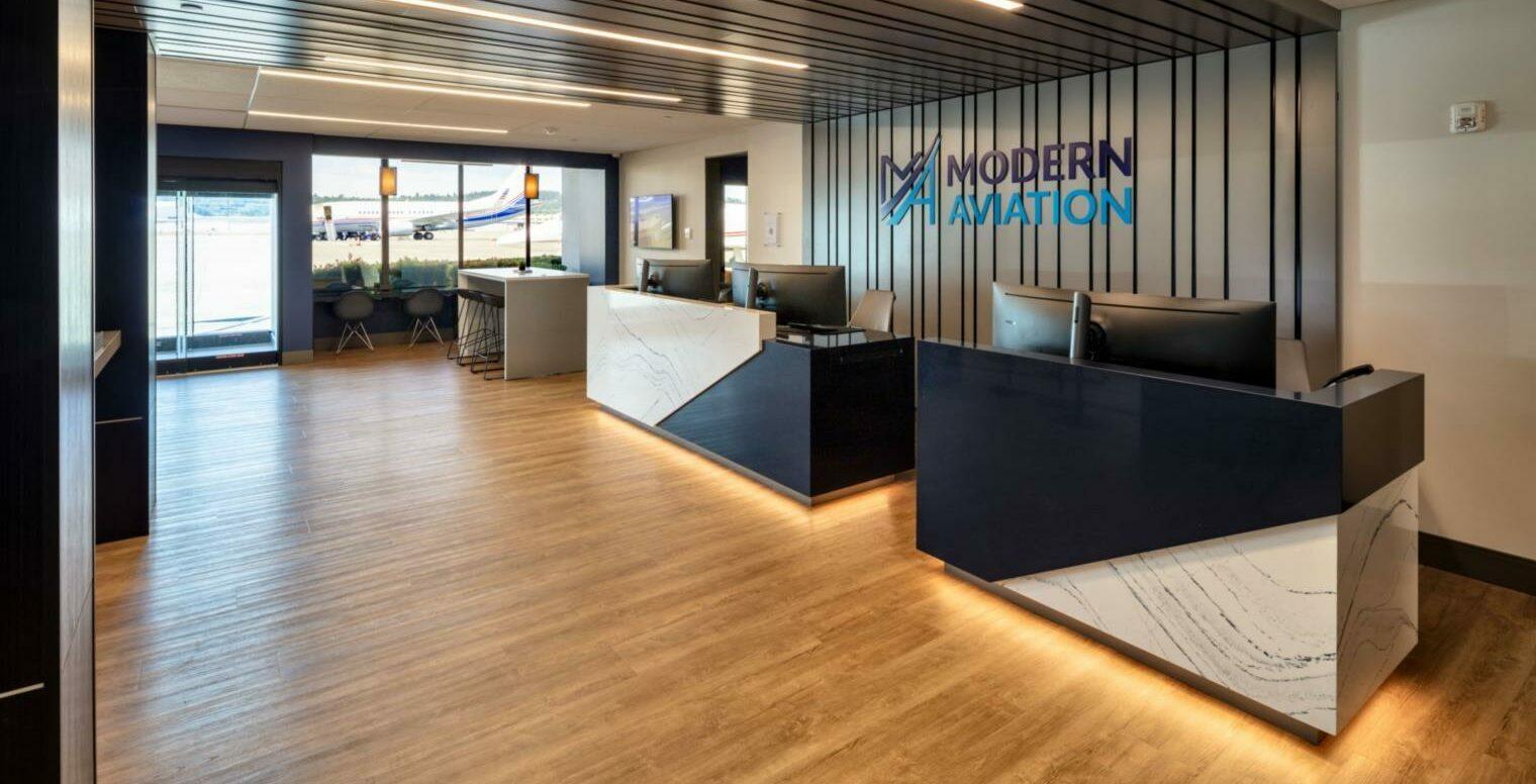 Modern Aviation lobby at KBFI