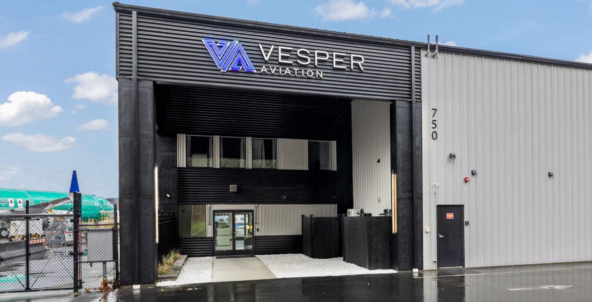 Vesper Aviation hangar at KRNT